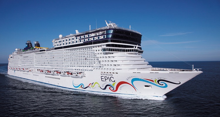 Die Außenansicht der Norwegian Epic