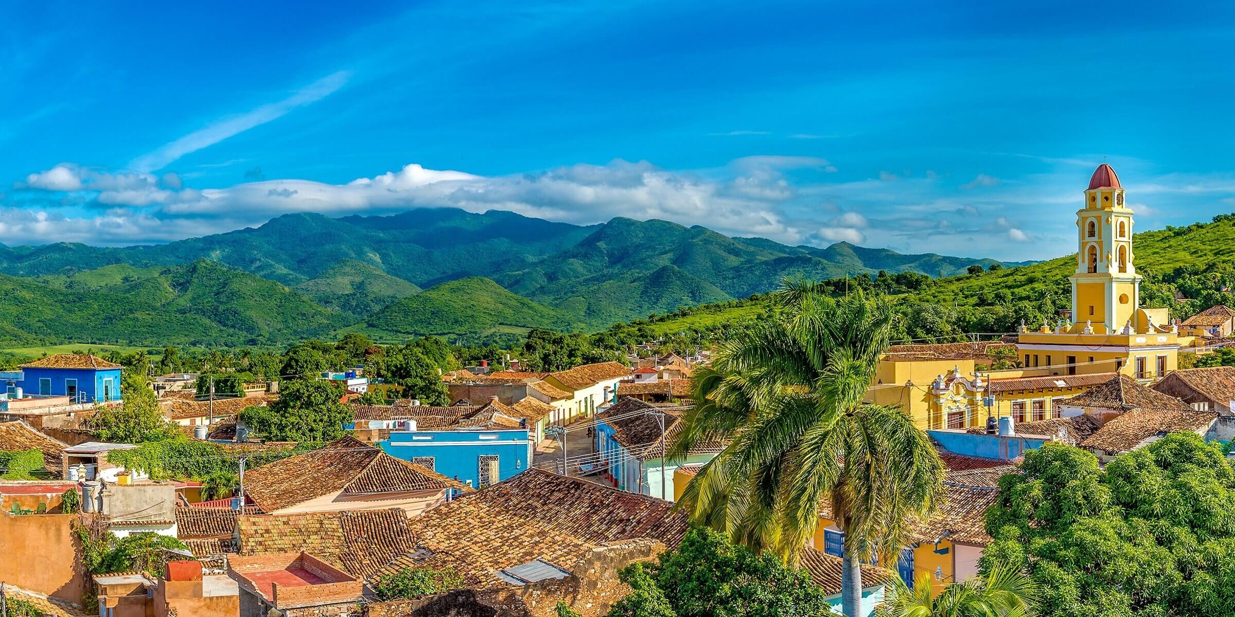 Die Aussicht über Trinidad auf Kuba