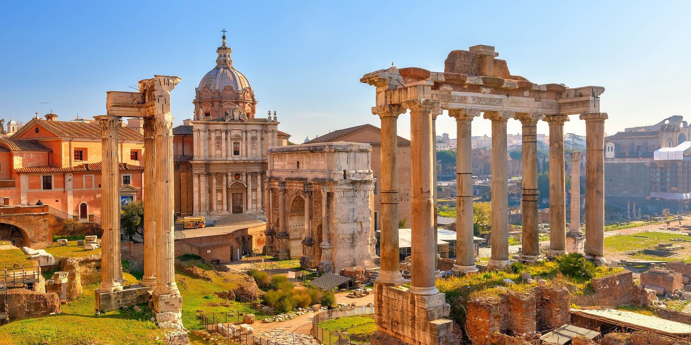 Die Ruinen des Forum Romanum in Rom