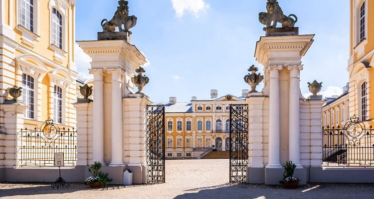 Das Schloss Rundale in Lettland