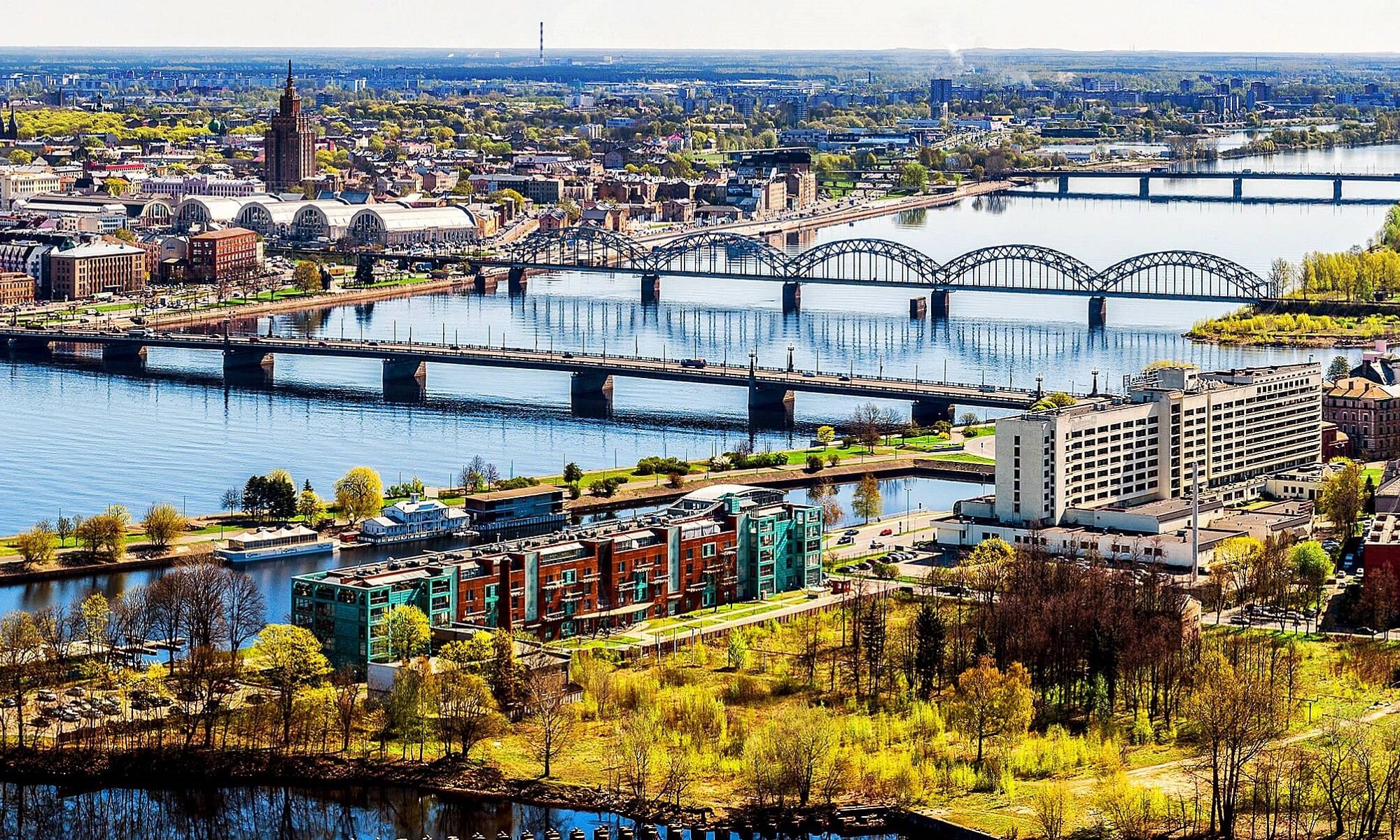Panorama über Riga am Tag