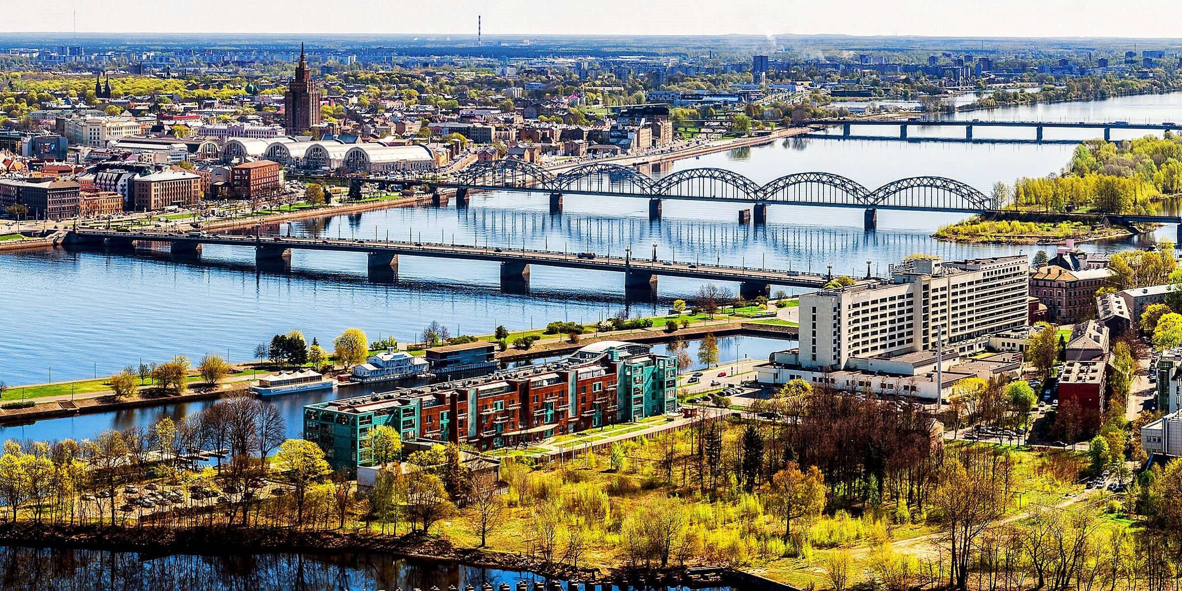 Panorama über Riga am Tag