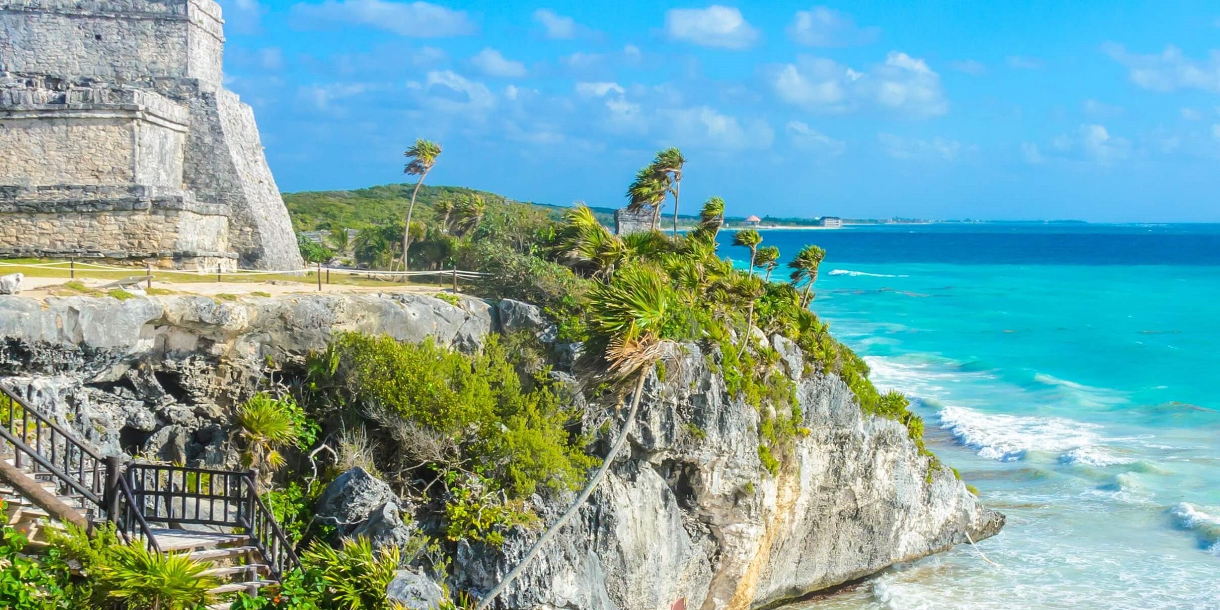 Der Tempel am Strand von Tulum im Mexiko