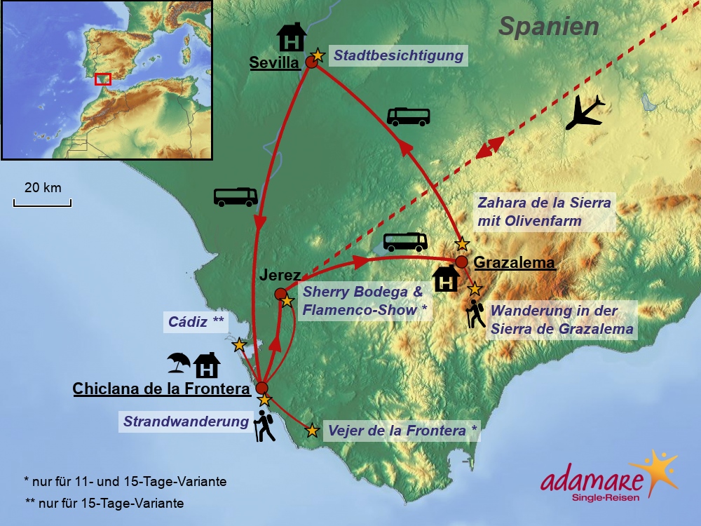 Andalusien - Standard - 8-, 11- und 15 Tage-Variante