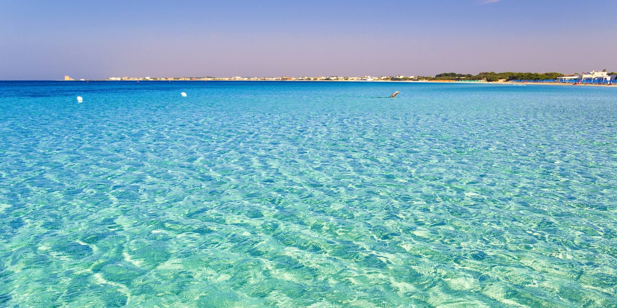 Das kristallklare Wasser in Porto Cesareo