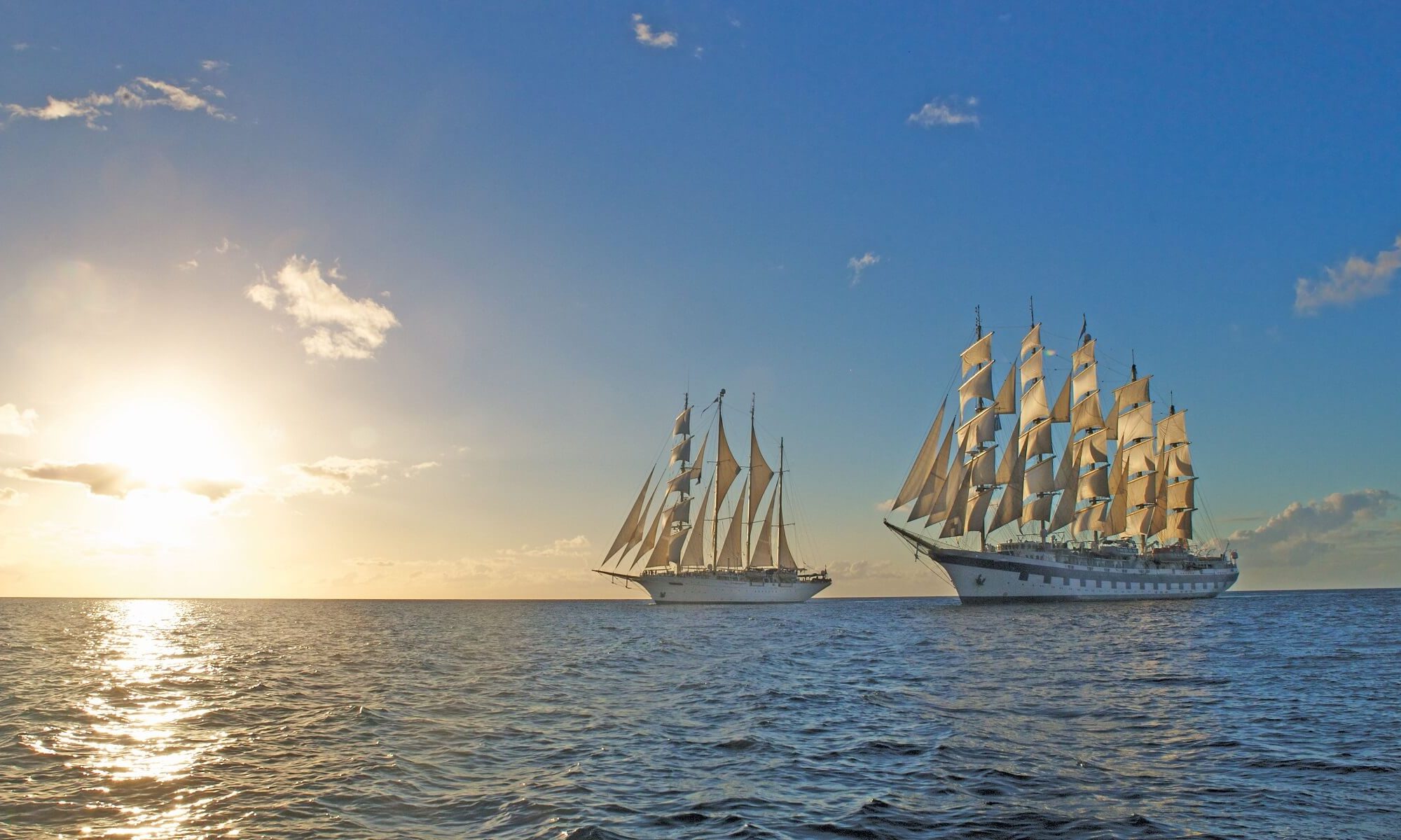 Die Royal Clipper auf offenem Meer