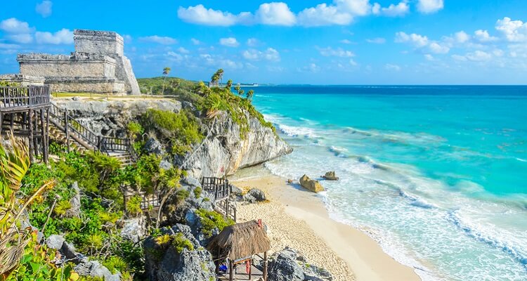 Der Tulum Tempel direkt am Strand in Mexiko