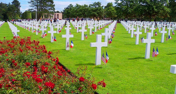 Der Soldatenfriedhof in der Normandie