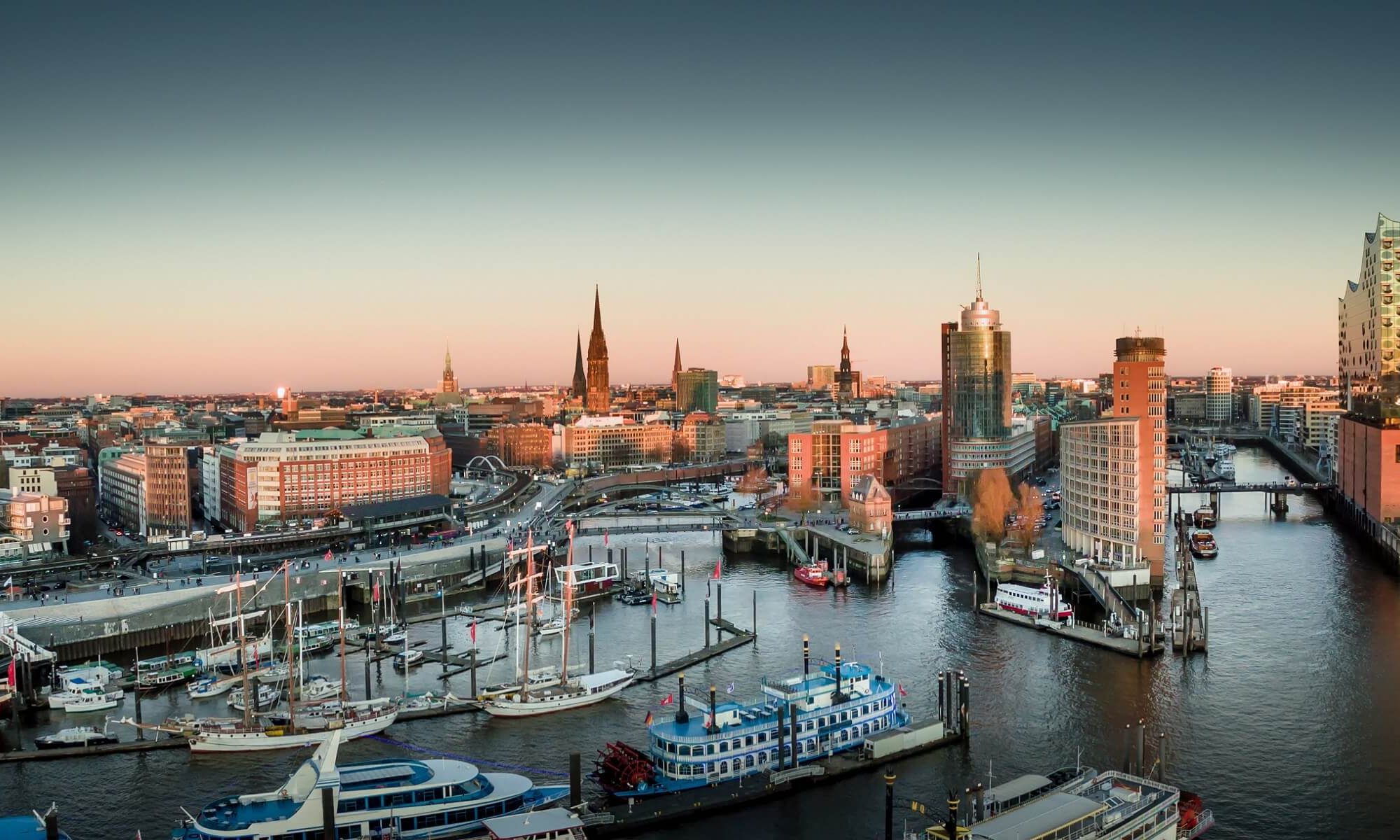 Der Hafen in Hamburg