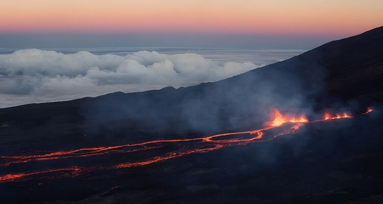 Kommen Sie dem Vulkan auf La Reunion ganz nah