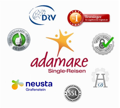 adamare singlereise siegel Logos