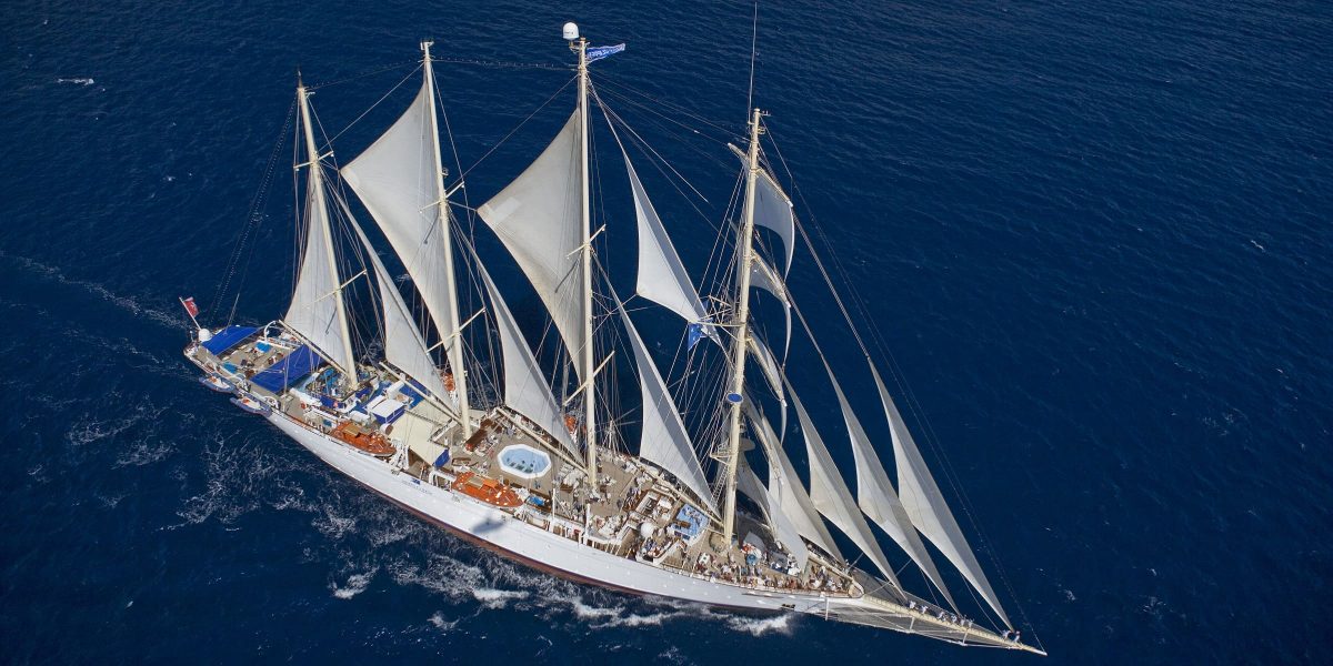 Singlereise nach Asien - Star Clipper von oben