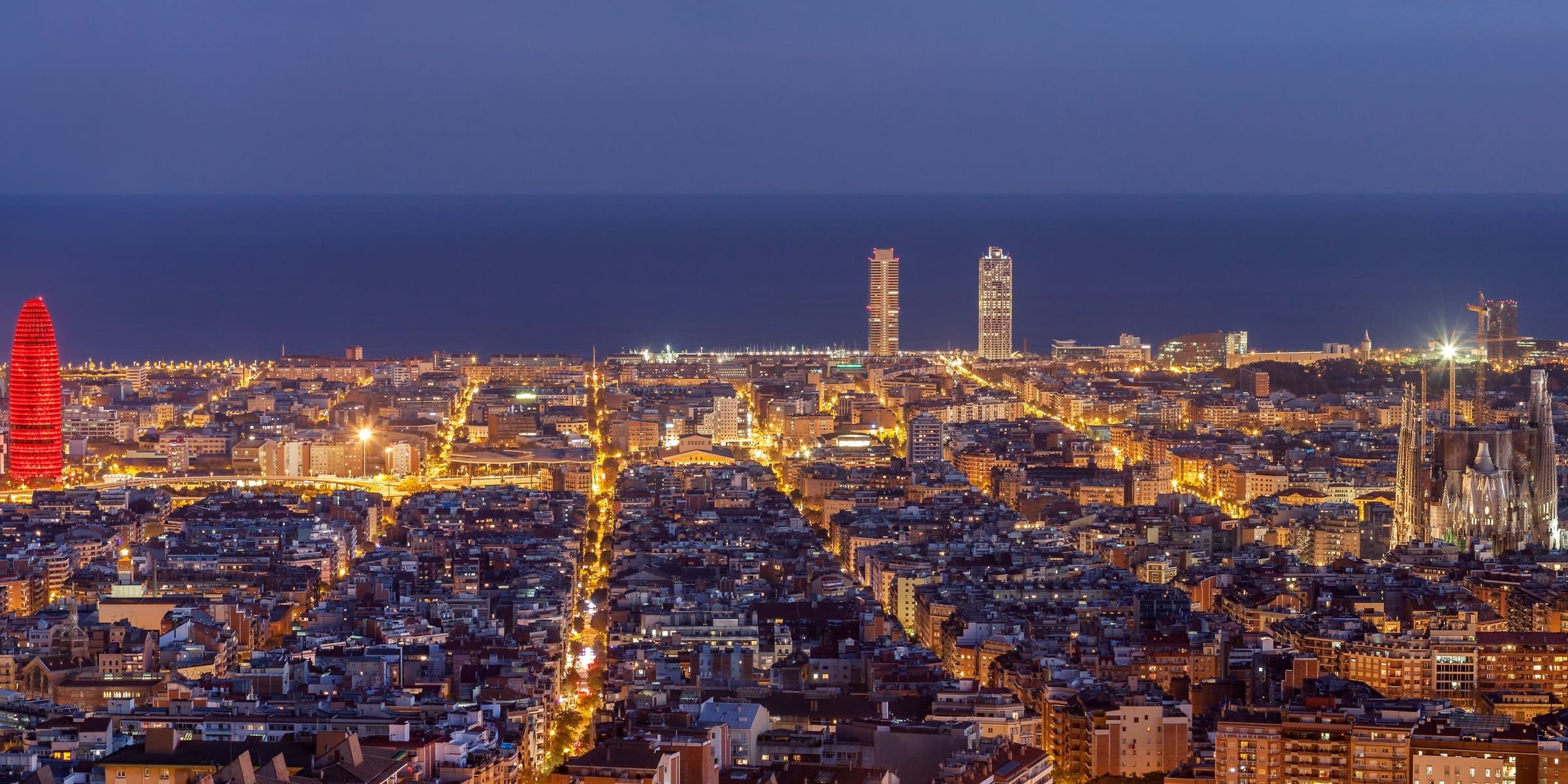 Singlereise nach Barcelona - Panorama bei Nacht