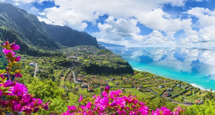 SInglereise nach Madeira - grüne Landschaft Küste